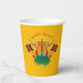 Bewerk tekst Kwanzaa-feest Papieren Bekers (Achterkant)