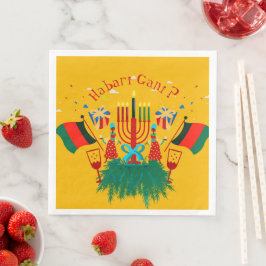 Bewerk tekst Kwanzaa-feest Servet