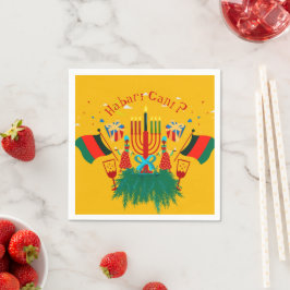 Bewerk tekst Kwanzaa-feestcocktail Servet