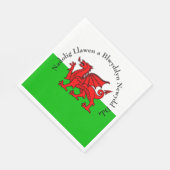Bewerk Tekst Welsh vlag Rode draak Kerstlunch Servet (Hoek)