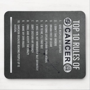 Bewerkbaar 12 Zodiac-tekens -Top 10 regels Muismat