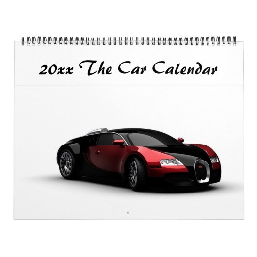 Bewerkbaar 20xx De auto kalender (Hoes)
