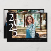 Bewerkbaar 4 Foto (1+3) High School Afstuderen Aankondiging (Voorkant / Achterkant)