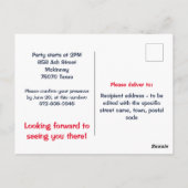 Bewerkbaar 4 juli Onafhankelijkheidsdag BBQ Party Briefkaart (Achterkant)