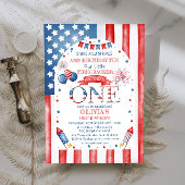 BEWERKBAAR 4 juli Verjaardag Uitnodiging