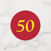 Bewerkbaar 50e bruiloft Jubileum Confetti (Kleine voorkant)