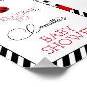 Bewerkbaar aangepast Ladybug Party-teken Poster (Hoek)