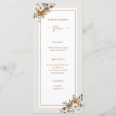 Bewerkbaar Aangepaste Bloemen Thanksgiving Menu Sj (Voorkant)