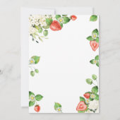 Bewerkbaar aardbeienbessen zoet Baby shower Kaart (Achterkant)