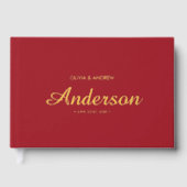 Bewerkbaar Achtergrond Kleur Trouwscript Gastenboek (Voorkant)