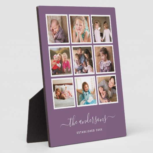 Bewerkbaar achtergrondkleur foto-collage-script fotoplaat (Zijkant)