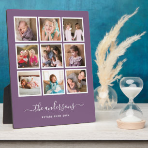 Bewerkbaar achtergrondkleur foto-collage-script fotoplaat