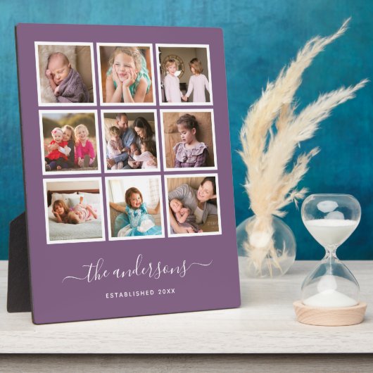 Bewerkbaar achtergrondkleur foto-collage-script fotoplaat (Zijkant)