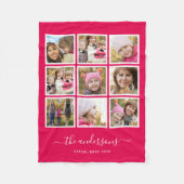 bewerkbaar achtergrondkleureninkuilscript fleece deken (Voorkant)