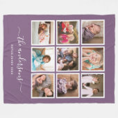 bewerkbaar achtergrondkleureninkuilscript fleece deken (Voorkant (Horizontaal))