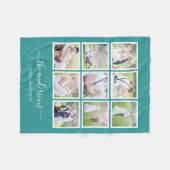 bewerkbaar achtergrondkleureninkuilscript fleece deken (Voorkant (Horizontaal))