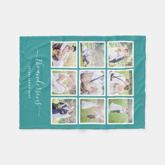 bewerkbaar achtergrondkleureninkuilscript fleece deken (Voorkant (Horizontaal))