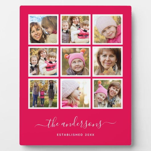 bewerkbaar achtergrondkleureninkuilscript fotoplaat (Voorkant)