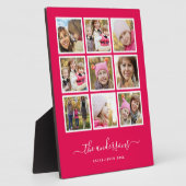 bewerkbaar achtergrondkleureninkuilscript fotoplaat (Zijkant)