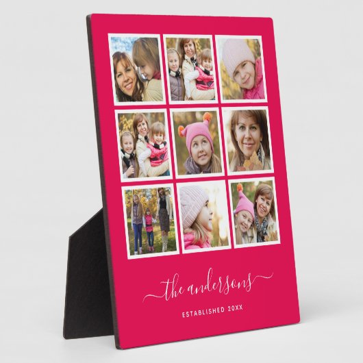 bewerkbaar achtergrondkleureninkuilscript fotoplaat (Zijkant)