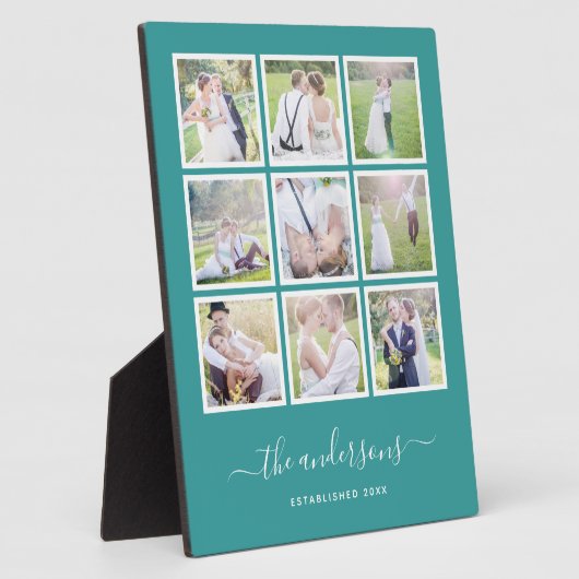 bewerkbaar achtergrondkleureninkuilscript fotoplaat (Zijkant)