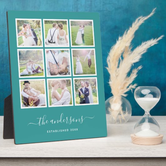 bewerkbaar achtergrondkleureninkuilscript fotoplaat (Zijkant)