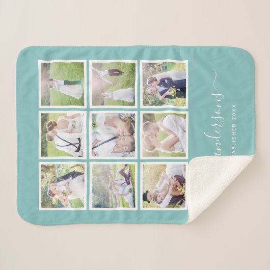 bewerkbaar achtergrondkleureninkuilscript sherpa deken (Voorkant (horizontaal))