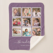 bewerkbaar achtergrondkleureninkuilscript sherpa deken (Voorkant)