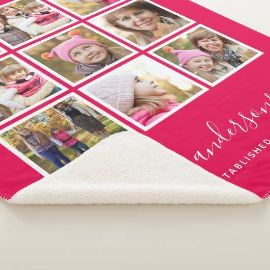 bewerkbaar achtergrondkleureninkuilscript sherpa deken (3/4)