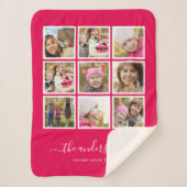 bewerkbaar achtergrondkleureninkuilscript sherpa deken (Voorkant)