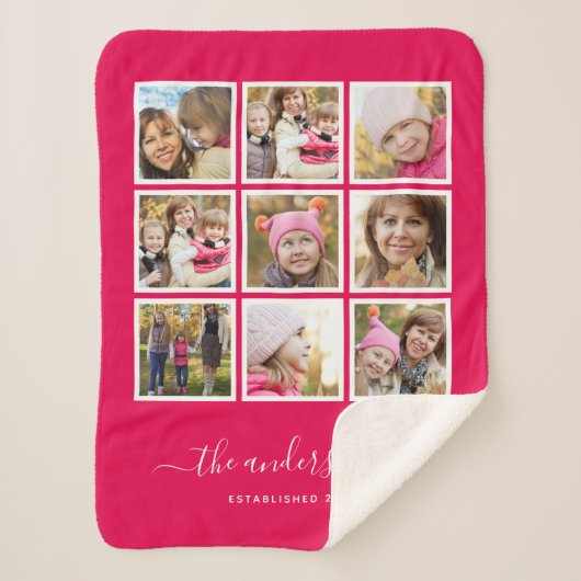 bewerkbaar achtergrondkleureninkuilscript sherpa deken (Voorkant)