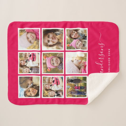 bewerkbaar achtergrondkleureninkuilscript sherpa deken (Voorkant (horizontaal))