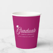 Bewerkbaar Achtergrondkleurentoetsenbord Afstudere Papieren Bekers (Voorkant)