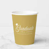 Bewerkbaar Achtergrondkleurentoetsenbord Afstudere Papieren Bekers (Achterkant)