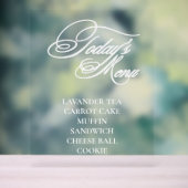 Bewerkbaar acryl voedsel menu teken bord (Neutraal)