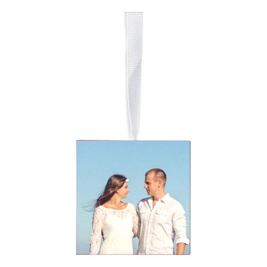 Bewerkbaar afbeelding en rode en witte streep decoratie (Rechts)