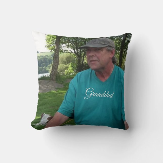 Bewerkbaar afbeelding en tekst voor opa kussen (Voorkant)