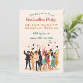 Bewerkbaar Afstudeerfeest Kaart (Staand voorkant)