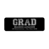  bewerkbaar Afstuderen bewerkbare kleur Etiket (Voorkant)