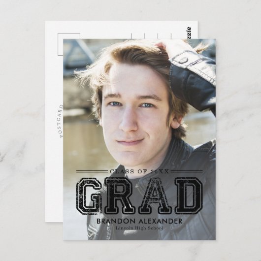  bewerkbaar Afstuderen bewerkbare kleuren Briefkaart (Voorkant / Achterkant)