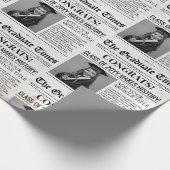Bewerkbaar Afstuderen Krantenpapier Cadeaupapier (Hoek)