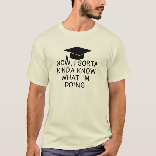 Bewerkbaar Afstuderen t-shirt, Afstuderen Grappig  T-shirt (Voorkant)