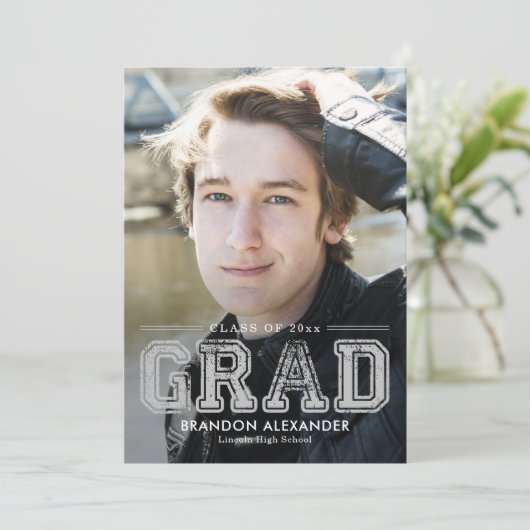  bewerkbaar Afstuderen voor bewerkbare kleuren Kaart (Staand voorkant)