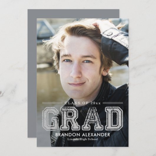  bewerkbaar Afstuderen voor bewerkbare kleuren Kaart (Voorkant / Achterkant)