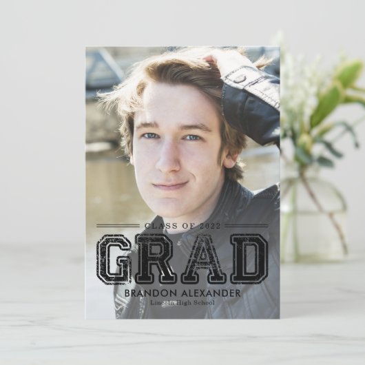  bewerkbaar Afstuderen voor bewerkbare kleuren Kaart (Staand voorkant)