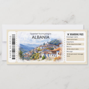 Bewerkbaar Albanië Vliegticket, Albanië Trip Kaart