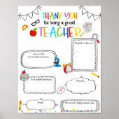 Bewerkbaar alles over mijn docent sjabloon poster (Voorkant)