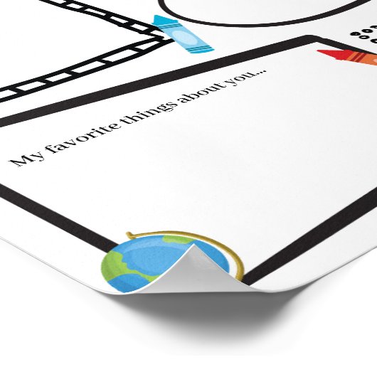 Bewerkbaar Alles over mijn Teacher sjabloon Poster (Hoek)