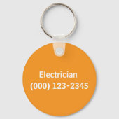 bewerkbaar als elektricien sleutelhanger (Voorkant)