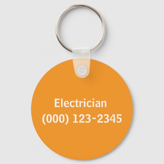 bewerkbaar als elektricien sleutelhanger (Voorkant)